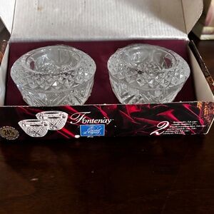 Vintage Cristal D'Arques Lead Crystal Candle Holders, 24% Lead Crystal